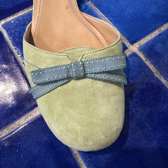 Green Suede Alfani Sling Back Round Toe Ballet Flat - sz 8M - Picture 3 of 7